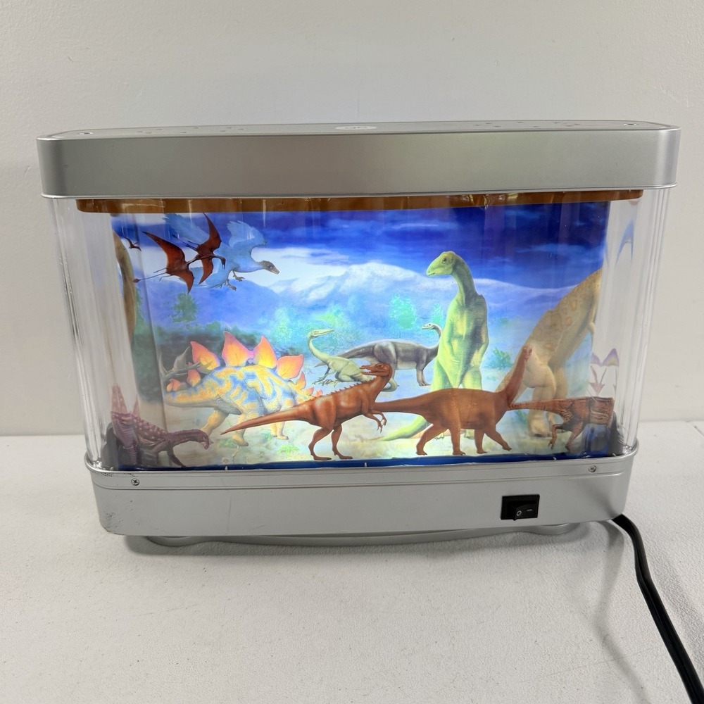 Rare Dinosaur Motion Lamp Rotating Night Light Model TL32179 TESTED WORKING